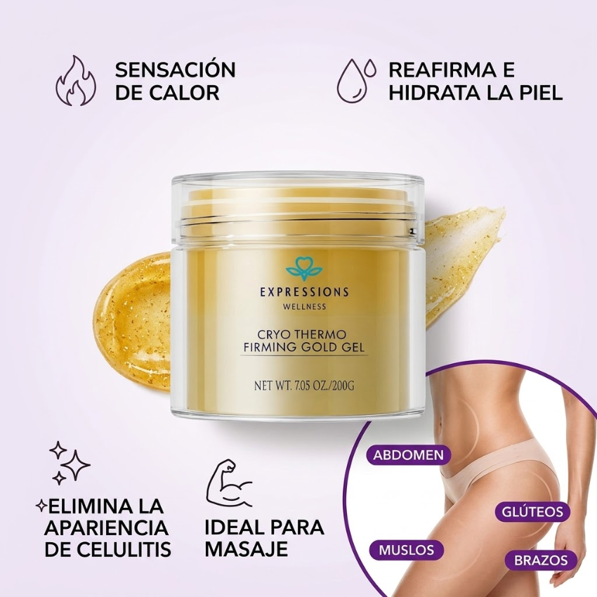 Bye celulitis - Crema criotermica de oro + envío gratis! Paga al recibir.