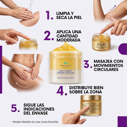 Bye celulitis - Crema criotermica de oro + envío gratis! Paga al recibir.